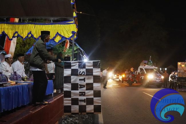 Dilepas oleh Bupati Selayar, Ratusan Umat Islam Turun di Jalan Pawai Takbir Keliling, Sambut Idul Fitri 1440 H