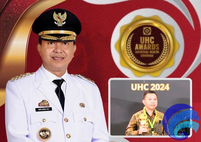 Bupati Basli Ali Terima Penghargaan UHC 2024 dari Wapres RI