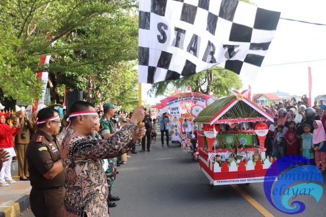 Lomba Becak Hias Antar OPD Pemkab Kepulauan Selayar Meriahkan HUT ke-78 Kemerdekaan RI
