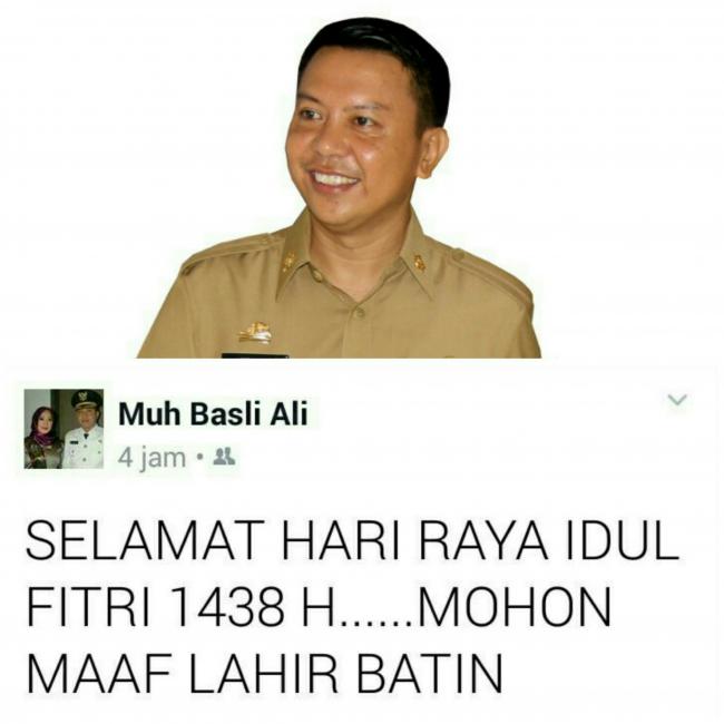 Dari Akun Sosmed, Ini Ucapan Idul Fitri Bupati Kepulauan Selayar 