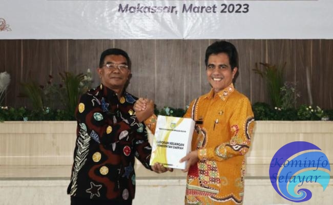 Wabup Selayar Serahkan Laporan Keuangan Pemerintah Daerah TA 2022 ke BPK RI Perwakilan Sulsel