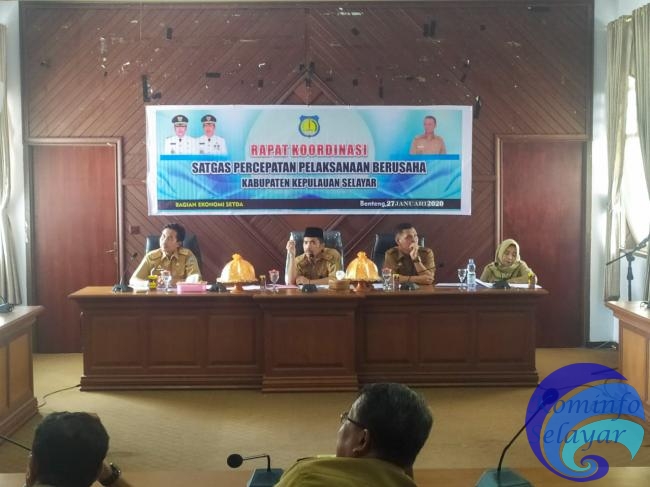 Rakor Antar OPD Bahas Pembentukan Tim Satgas Percepatan Pelaksanaan Berusaha