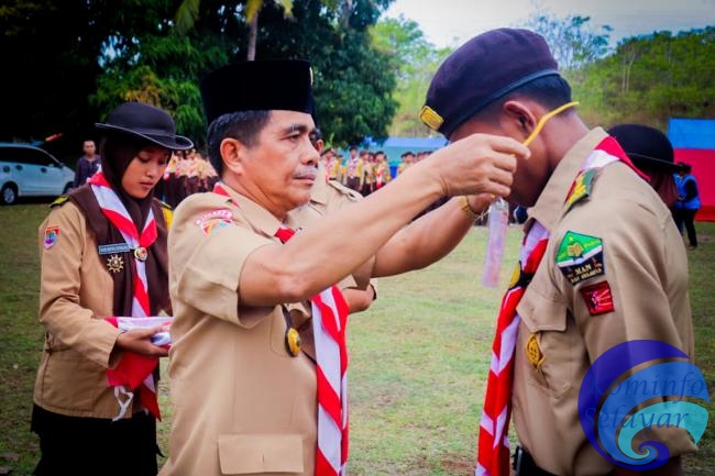 Peringati HUT Pramuka ke-61, Wabup Selayar Buka Kemah Bakti di Bumi Perkemahan Suburu