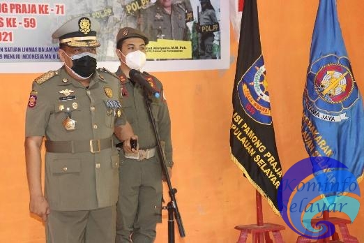Ahmad Aliefyanto Pimpin Upacara Hut Satpol-PP