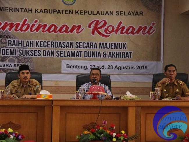 Bagian Kesra Gelar Pembinaan Rohani, Berikut Materi Wabup Kepulauan Selayar