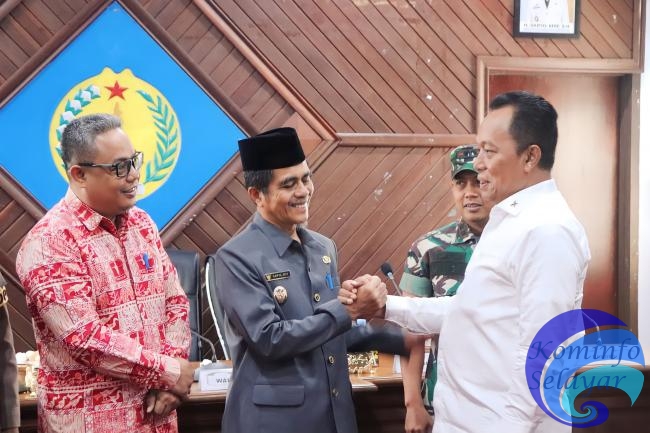 Jajaran Pejabat Pemda Selayar Sambut Resmi Kabinda Sulsel