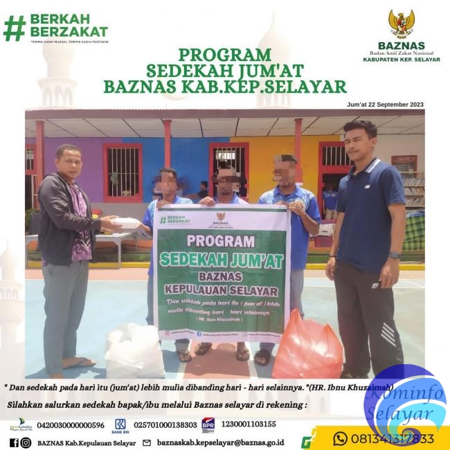 Rutan Kelas II B Selayar Aktif Kembali Salurkan ZIS melalui Basnas