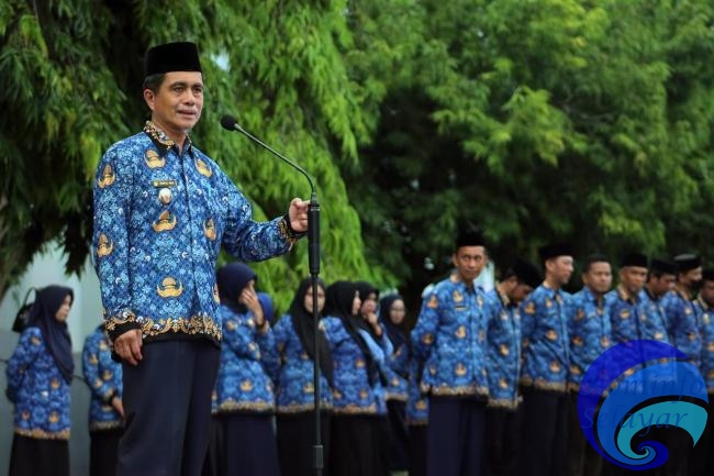 Upacara HKN Dalam Suasana Idul Fitri, Wabub Bahas Makna Ungkapan Minal Aidzin Wal Faidzin