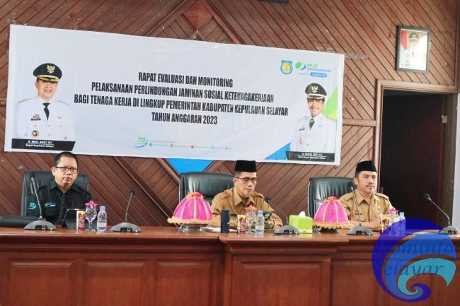Wabup Selayar Pimpin Rapat Evaluasi Pelaksanaan Perlindungan Jamsos BPJSTK