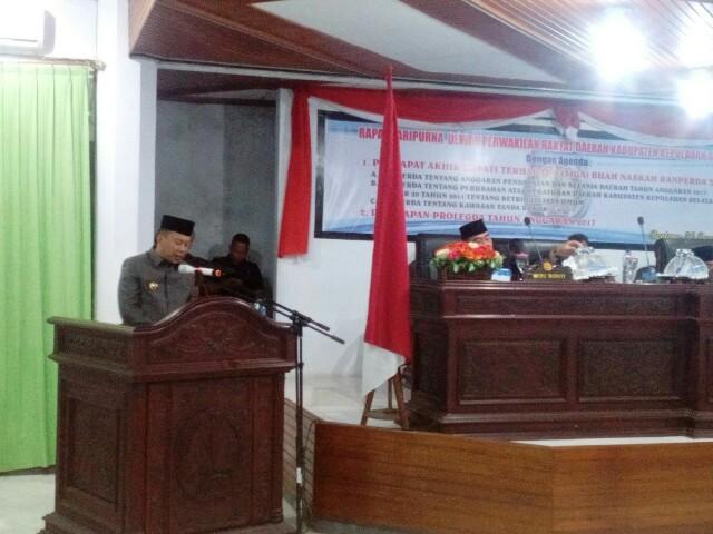 DPRD Kabupaten Kepulauan Selayar Sahkan APBD TA. 2017
