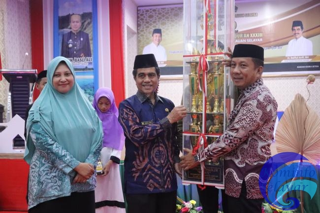 Gelaran MTQ Ke33 Tingkat Kabupaten Kep. Selayar Resmi ditutup, Kafilah Bontoharu Juara Umum