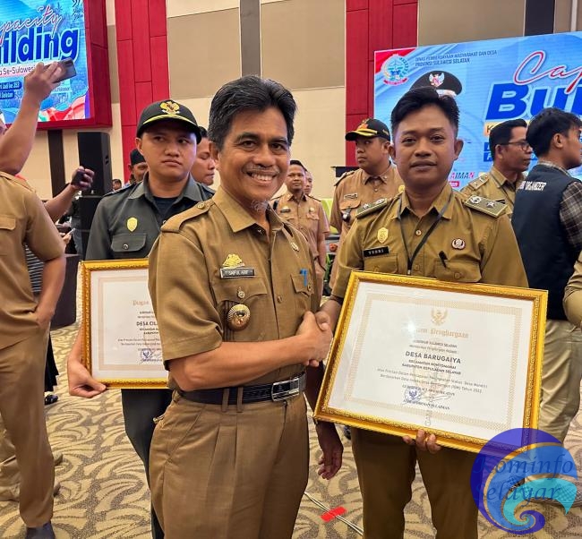 Naik Status Menjadi Desa Mandiri, Kades Barugaiya Raih Penghargaan
