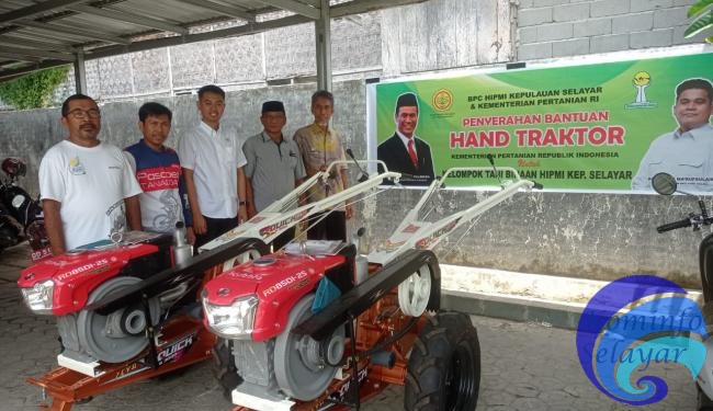 Dua Kelompok Tani Binaan HIPMI Selayar Dapat Bantuan Handtraktor dari Kementan RI
