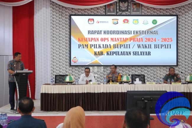 Bupati Basli Ali Ungkap Kesiapan Pemda Hadapi Pilkada 2024 di Mapolres Selayar