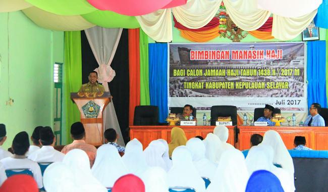 113 CJH Ikuti Pembukaan Bimbingan Manasik Haji, Ini Pesan Wakil Bupati Kepulauan Selayar