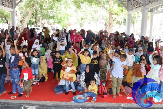 Meriahkan Hari Jadi Sulsel ke-355, Pemkab Selayar Melakukan Gerakan Makan Telur dan Lomba Mewarnai