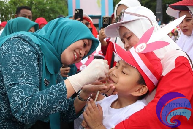 TP PKK Bersama Dinkes Selayar Melakukan Vaksin Polio Dosis II Serentak pada 27 Provinsi