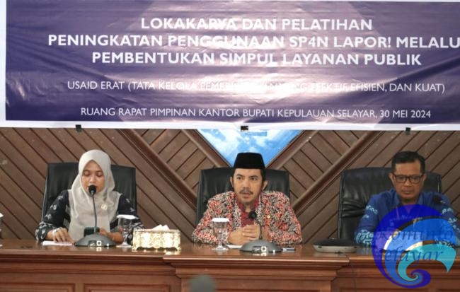 Bidang Humas Diskominfo Selayar Bersama Usaid Erat Bahas Pemanfaatan SP4N LAPOR melalui Lokakarya