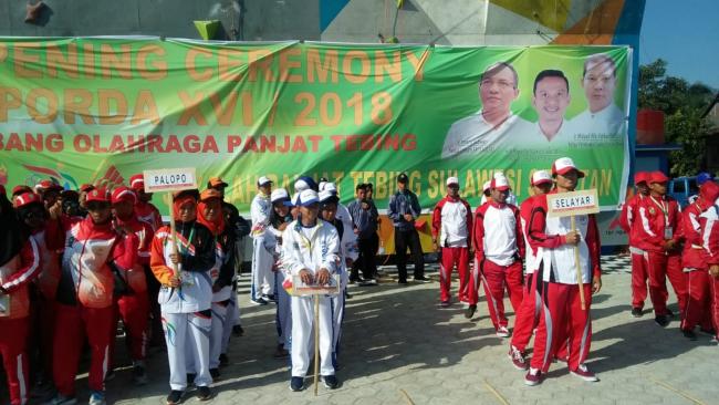 Open Ceremony Cabor Panjat Tebing Porda XVI, Ini Pesan Ketua FPTI Sulsel