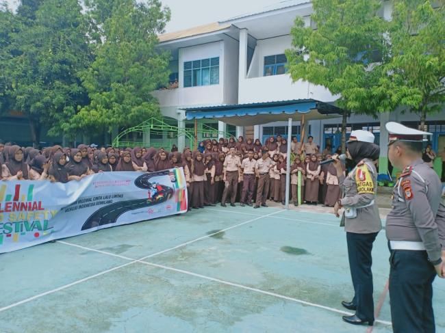 Sat Lantas Polres Kepulauan Selayar, Sosialisasikan Millenial Road Sefety