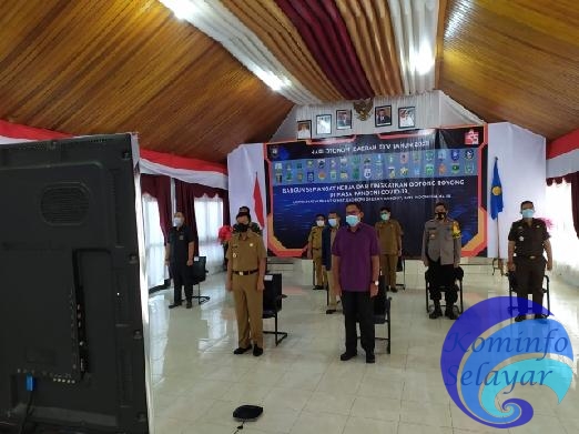 Bupati Kepulauan Selayar Bersama Forkopimda Hadiri HUT Otoda Secara Virtual
