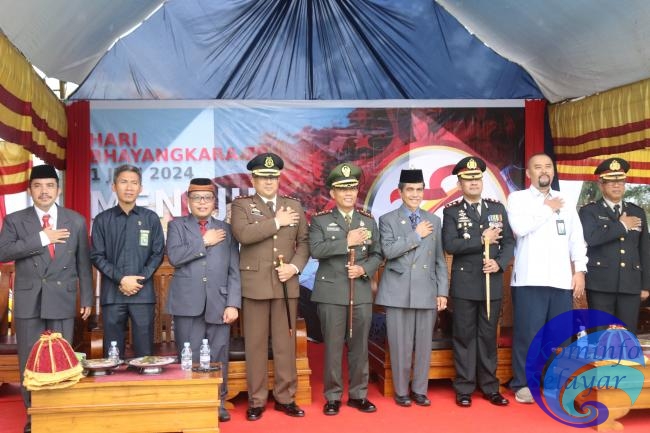 Wabup Saiful Arif Bersama Jajaran Pejabat Pemkab Selayar Hadiri Peringatan Hut Bhayangkara Ke-78