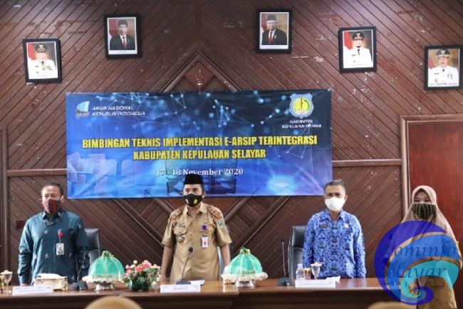 Kerja Sama dengan Anri, Asisten Ekbangkes Selayar Buka Bimtek Implementasi e-Arsip Terintegrasi