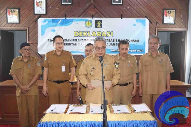 Komitmen Terapkan Pelayanan Publik berbasis HAM, Sekda Selayar Canangkan P2HAM  