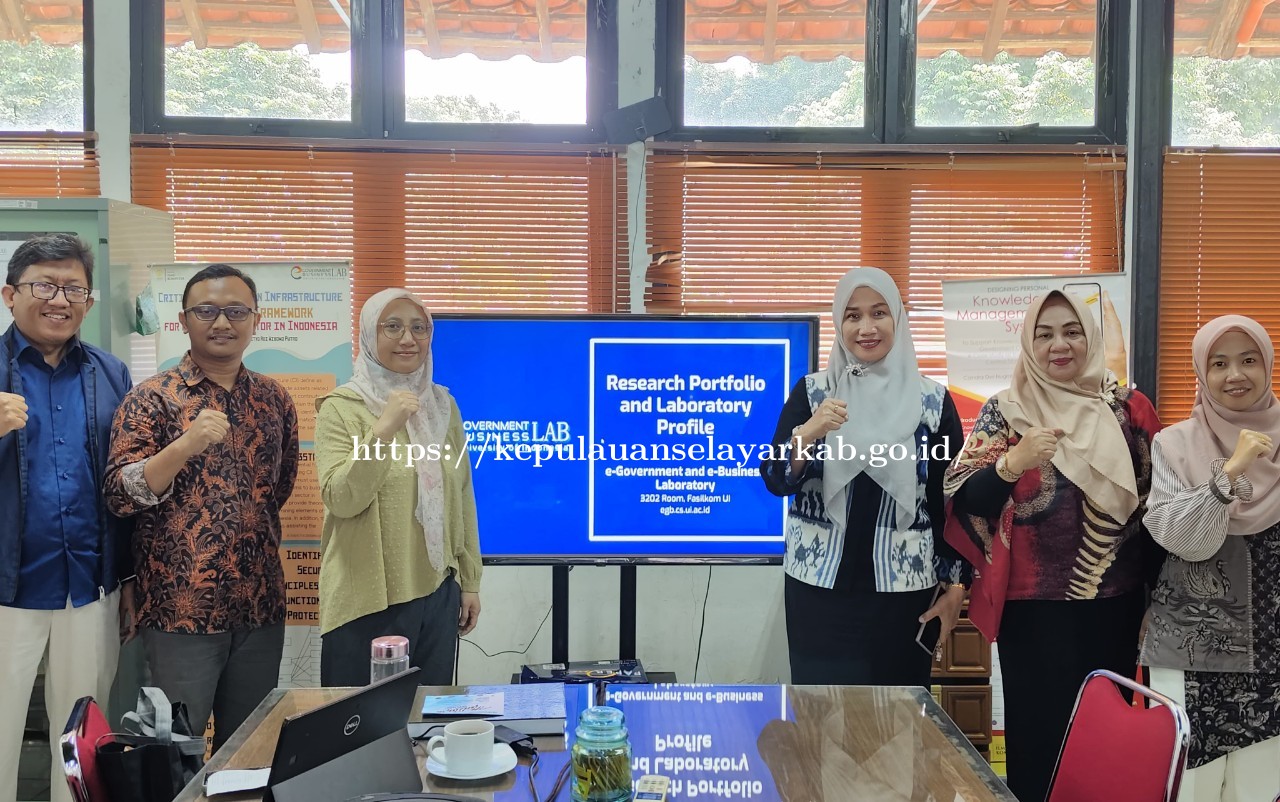 Kadis Kominfo-SP Selayar Koordinasi ke Kementerian Kominfo dan UI Bahas Pemanfaatan Pusat Data Nasional dan Portal Satu Data