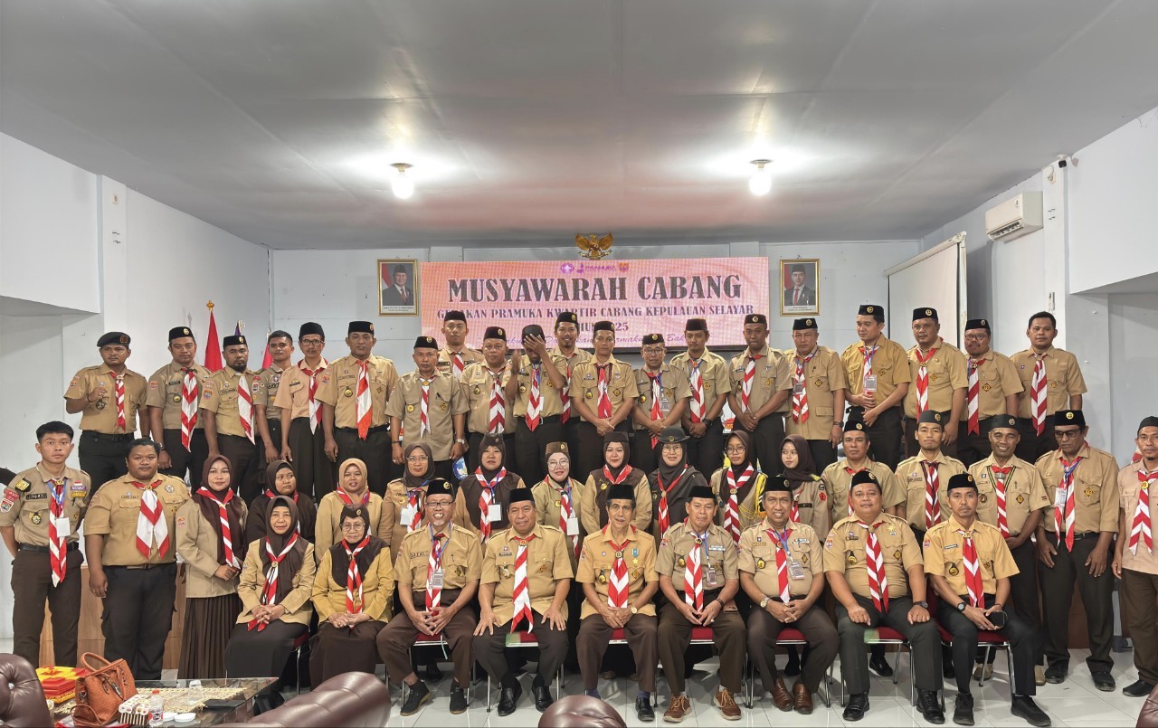 Wakil Bupati Muhtar Terpilih Jadi Ketua Kwarcab Gerakan Pramuka Selayar 2025–2030