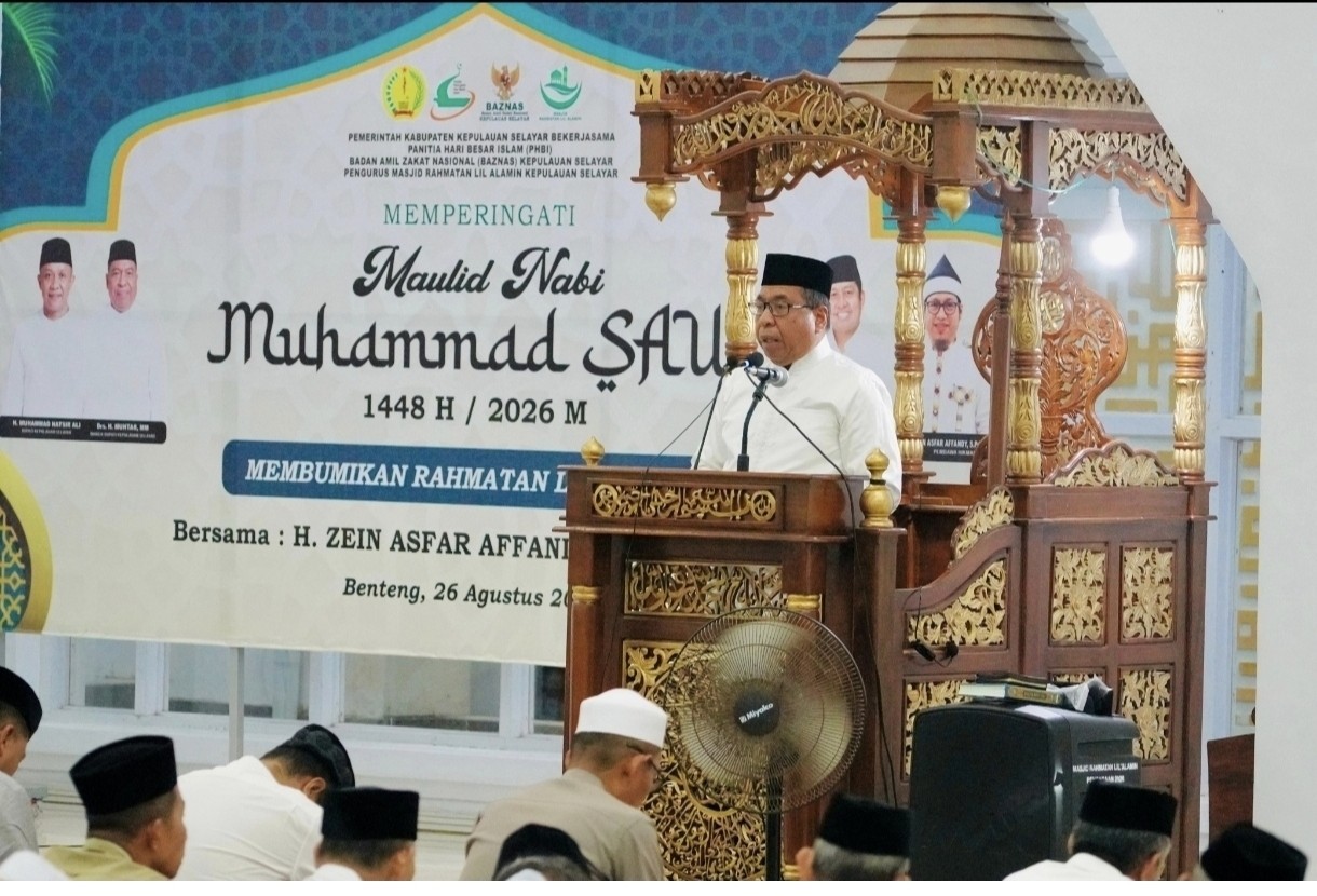Peringatan Maulid Nabi, Wabup Muhtar: Rahmatan Lil Alamin Harus Menjadi Ruh Pembangunan Selayar