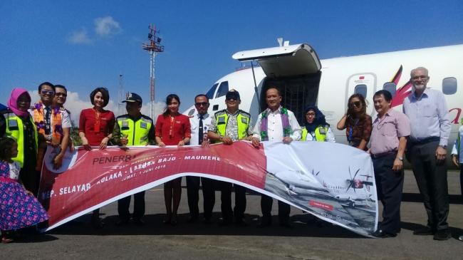 Terbang Perdana, Maskapai Transnusa Resmi Layani Penerbangan Makassar-Selayar 